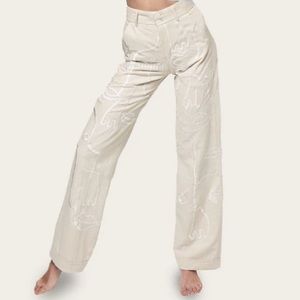 MAISON LES ÉNERVÉS Pants Siam - Ivory size M worn once no flaws Egyptian cotton